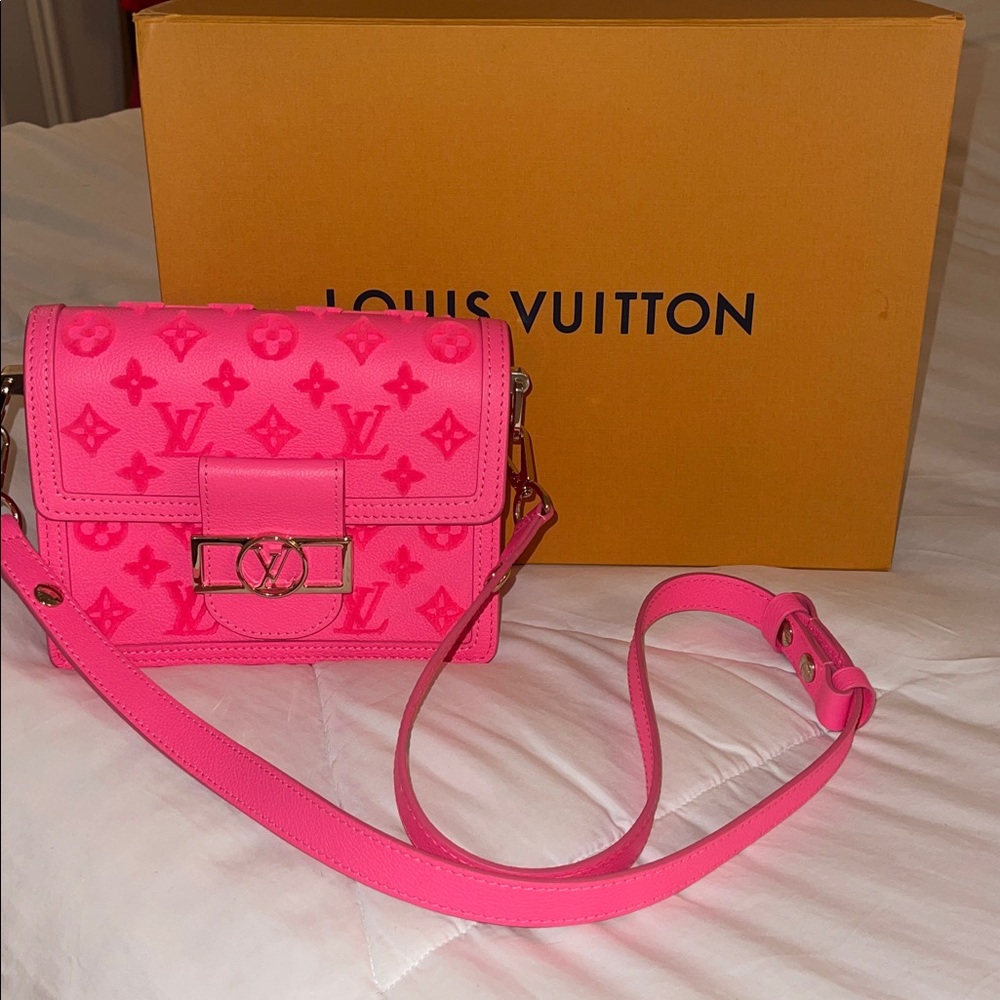 Louis Vuitton Dauphine Mini in Pink from the Rose Fluo Collection